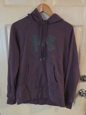 Under Armour Men's Purple Pullover Hoodie with Logo